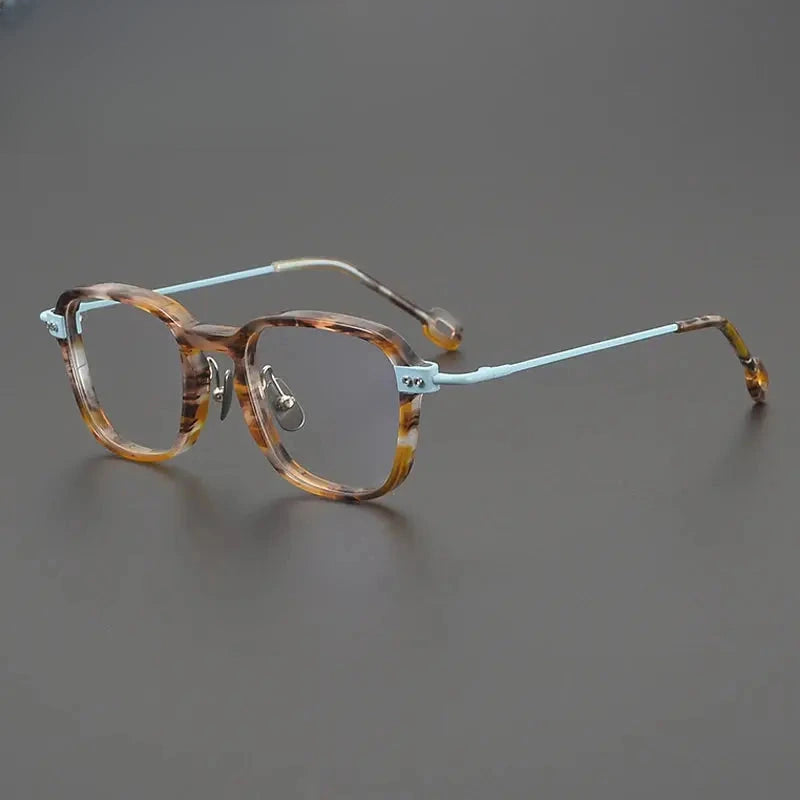 Unisex Square Full Rim Titanium Oversized Prescription Glasses 679009 — view 5 | Rx Spectacle