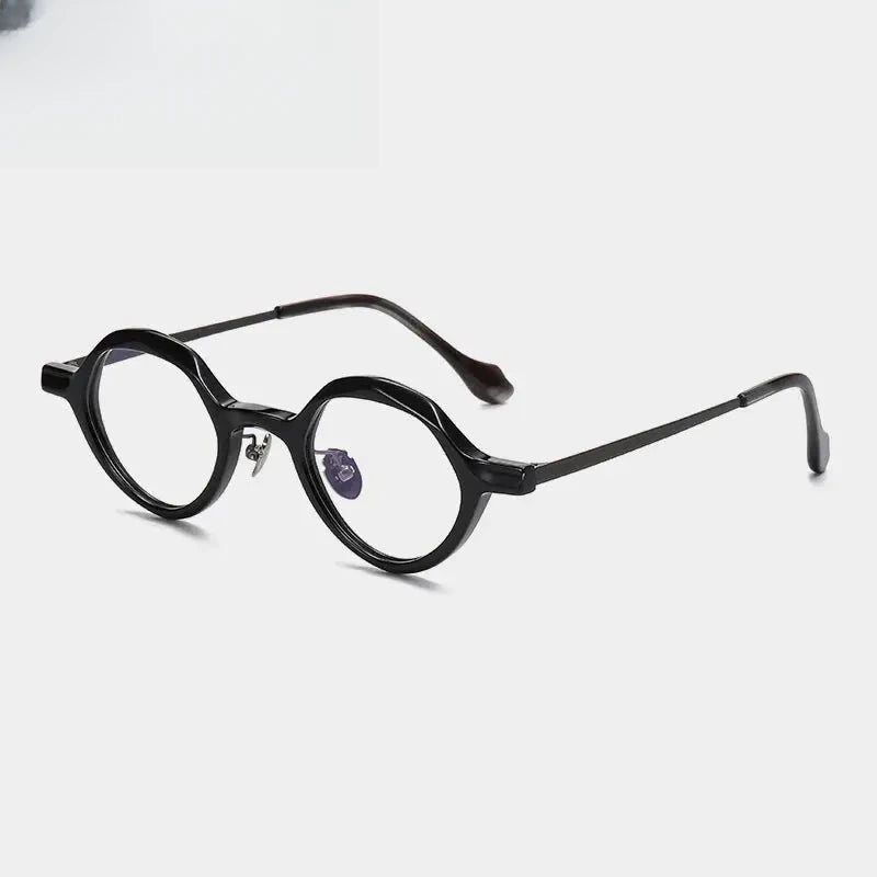 Unisex Oval Full Rim Titanium Prescription Glasses 896071 — view 4 | Rx Spectacle