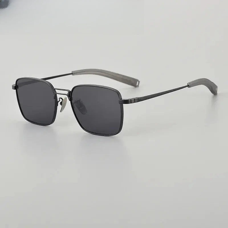 Unisex Square Full Rim Titanium Double Bridge Prescription Glasses 618227 — view 1 | Rx Spectacle
