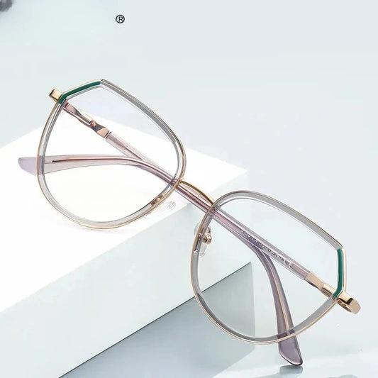 Unisex Polygon Full Rim Titanium Reading Glasses 83130 — view 1 | Rx Spectacle