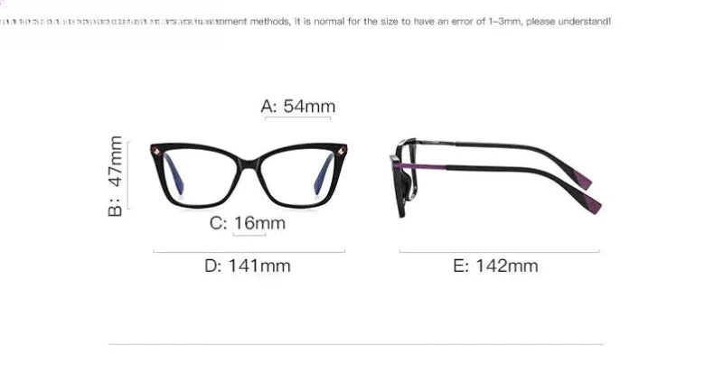 Women's Cat Eye Full Rim TR90 Reading Glasses 2127 — view 14 | Rx Spectacle