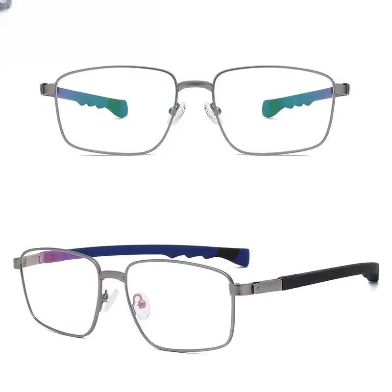 Men's Square Full Rim Alloy Sports Glasses 403076 — view 3 | Rx Spectacle