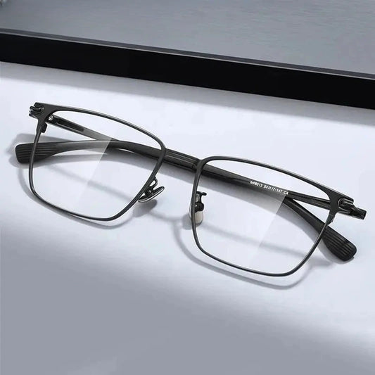 Unisex Square Full Rim Titanium Prescription Glasses 888013 — view 1 | Rx Spectacle