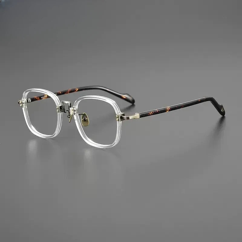 Unisex Square Full Rim Titanium Prescription Glasses Gxyj1217 — view 4 | Rx Spectacle