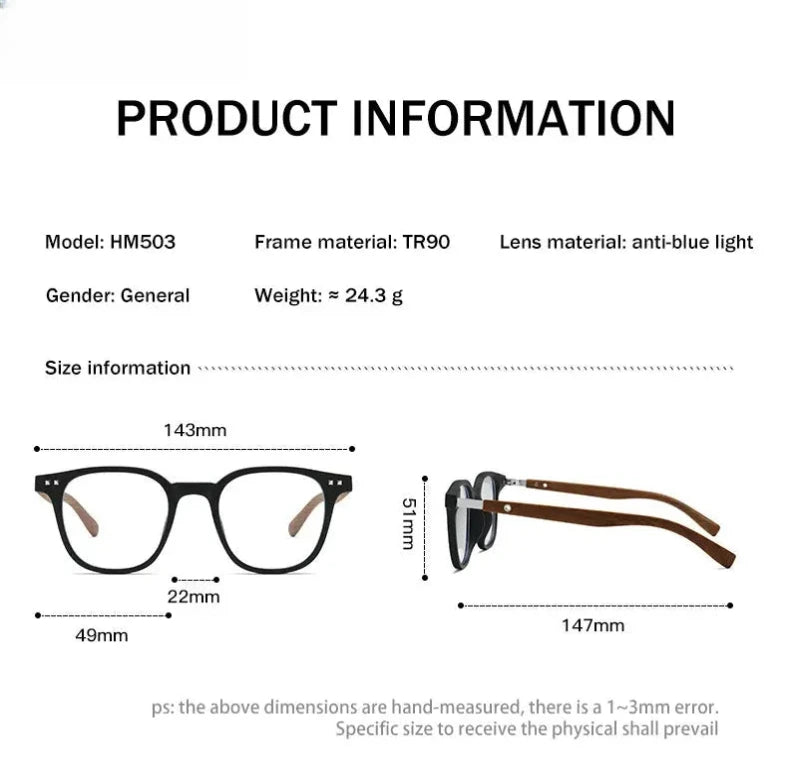 Unisex Square Full Rim TR90 Reading Glasses 622503 — view 2 | Rx Spectacle