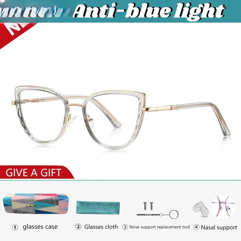Women's Butterfly Full Rim TR90 Reading Glasses 31514 — view 4 | Rx Spectacle