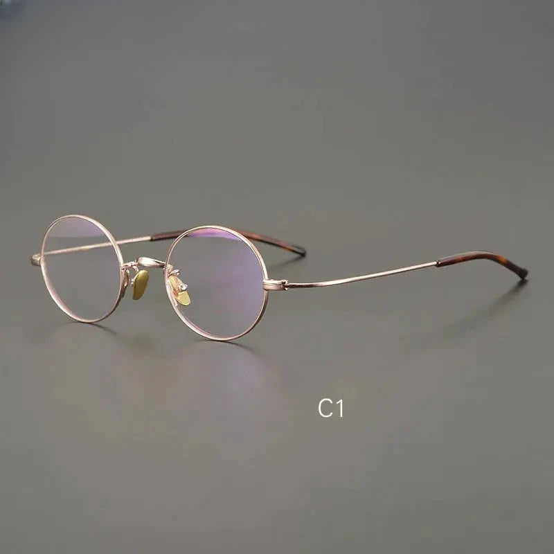 Unisex Oval Full Rim Titanium Prescription Glasses 563143 — view 3 | Rx Spectacle