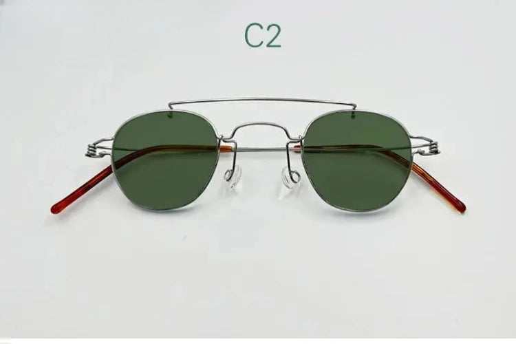 Unisex Polygon Full Rim Stainless Steel Prescription Glasses 3835 — view 7 | Rx Spectacle