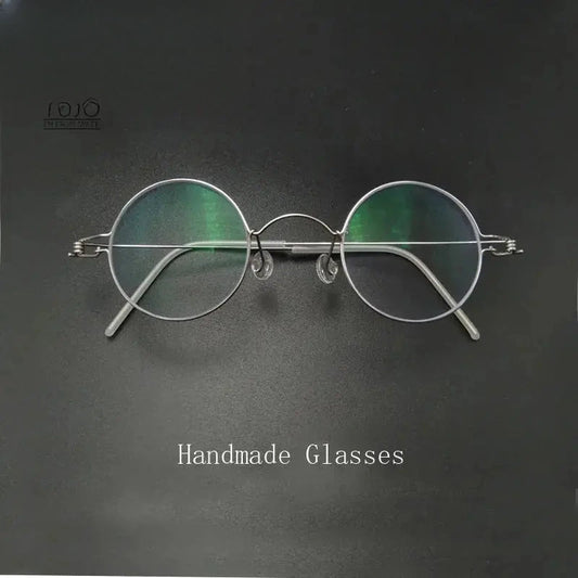 Unisex Round Full Rim Stainless Steel Prescription Glasses Y3030 — view 1 | Rx Spectacle