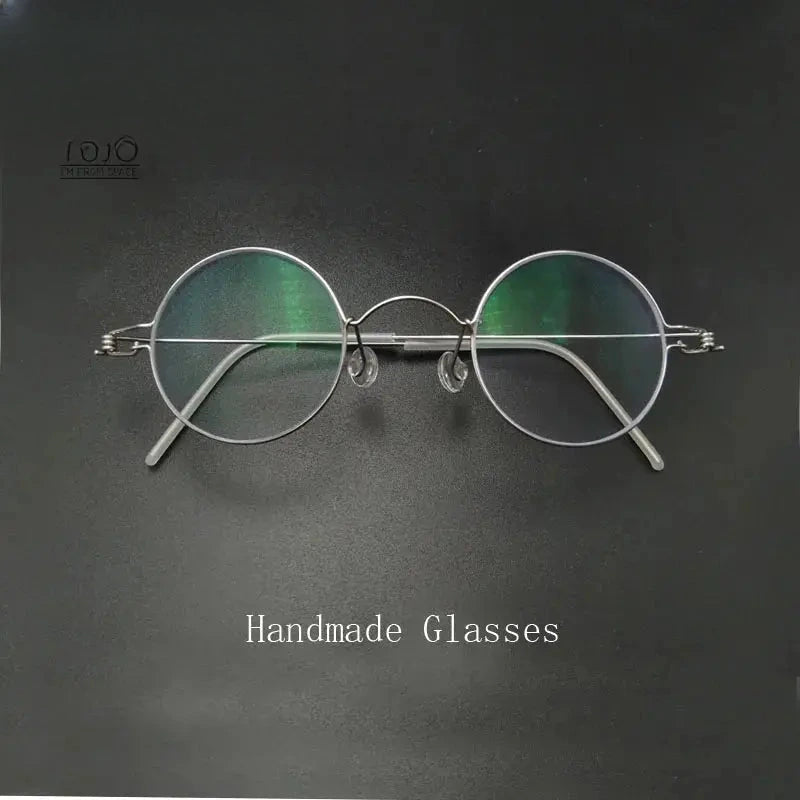 Unisex Round Full Rim Stainless Steel Screwless Prescription Glasses 15045 — view 1 | Rx Spectacle