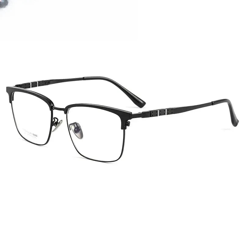 Women's Square Full Rim Titanium Prescription Glasses 90179 — view 1 | Rx Spectacle