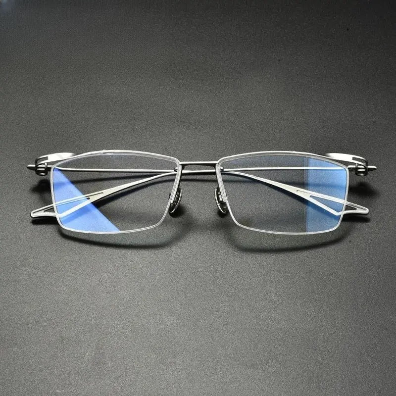 Unisex Square Semi-Rimless Titanium Prescription Glasses Gxyj936 — view 1 | Rx Spectacle