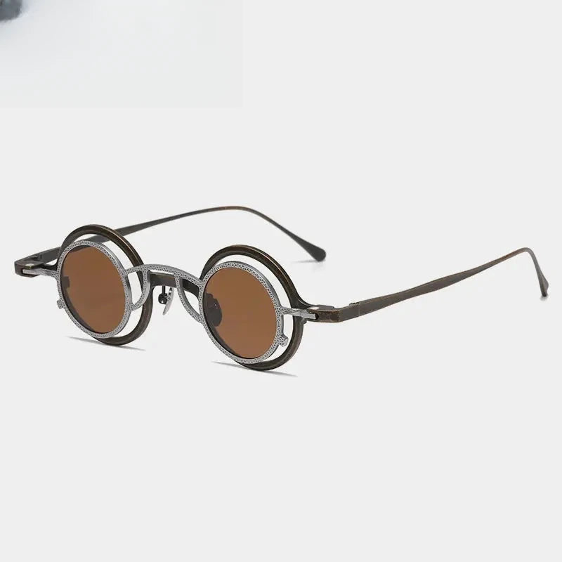 Unisex Round Full Rim Titanium Clip-On Prescription Glasses 1491 — view 6 | Rx Spectacle