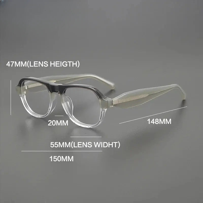 Unisex Square Full Rim Acetate Prescription Glasses Gxyj1483 — view 3 | Rx Spectacle