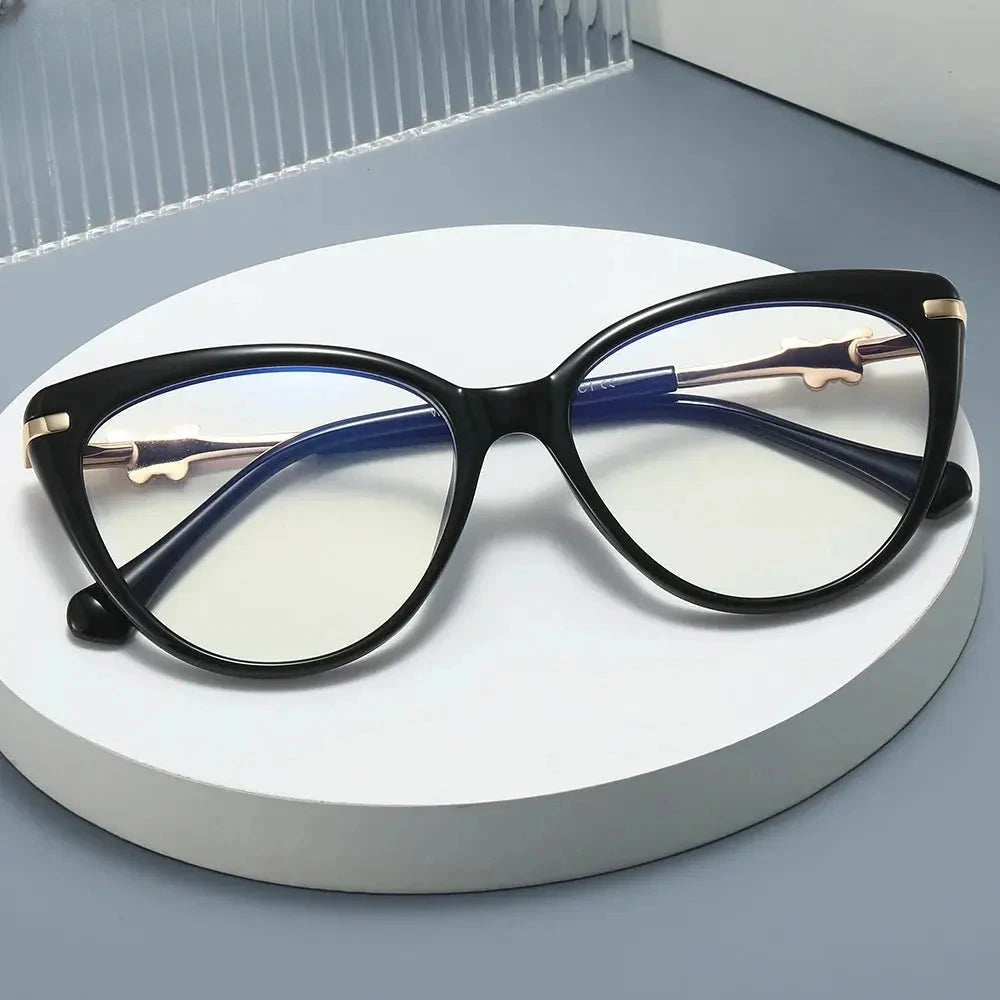Women's Cat Eye Full Rim Titanium Prescription Glasses 723005 — view 1 | Rx Spectacle