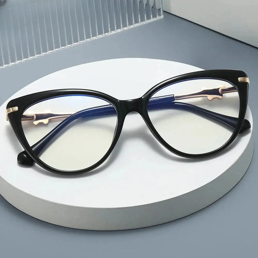 Women's Cat Eye Full Rim Titanium Prescription Glasses 723005 — view 1 | Rx Spectacle