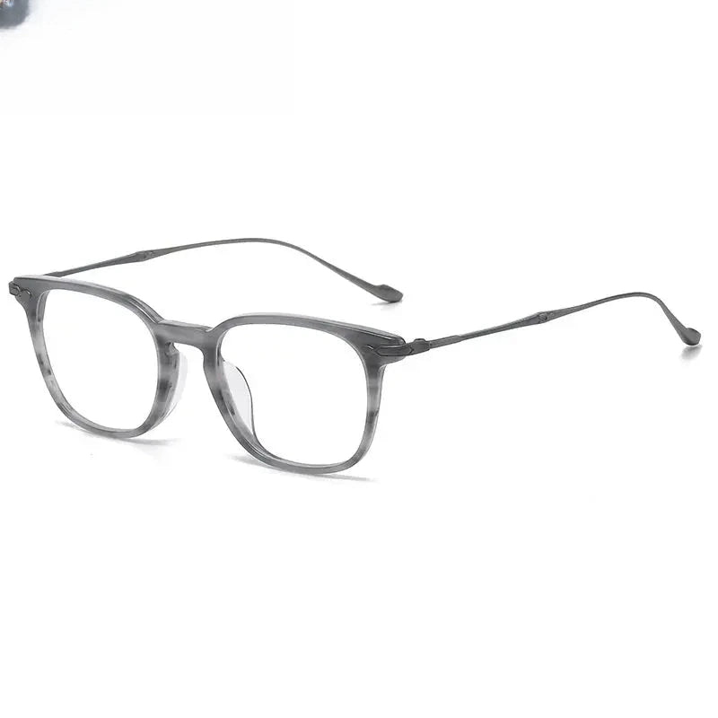 Unisex Square Full Rim Titanium Prescription Glasses 695888 — view 3 | Rx Spectacle