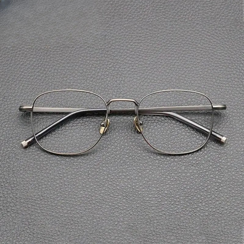 Unisex Square Full Rim Titanium Prescription Glasses Gxyj840 — view 5 | Rx Spectacle