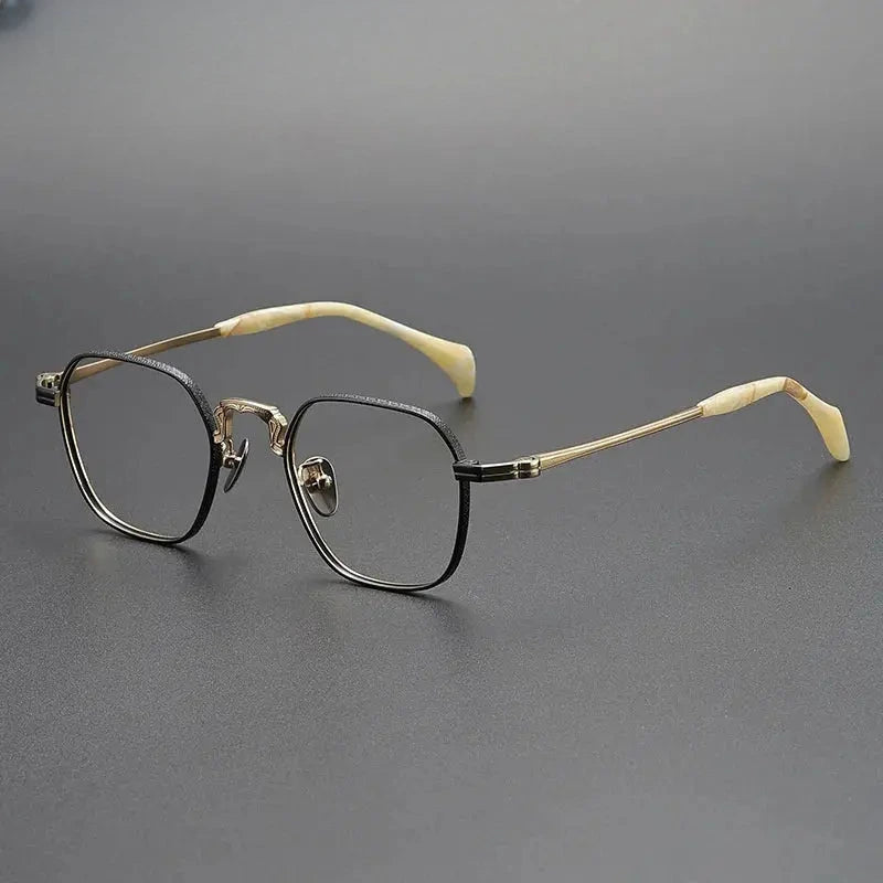 Unisex Polygon Full Rim Titanium Oversized Prescription Glasses 680866 — view 7 | Rx Spectacle