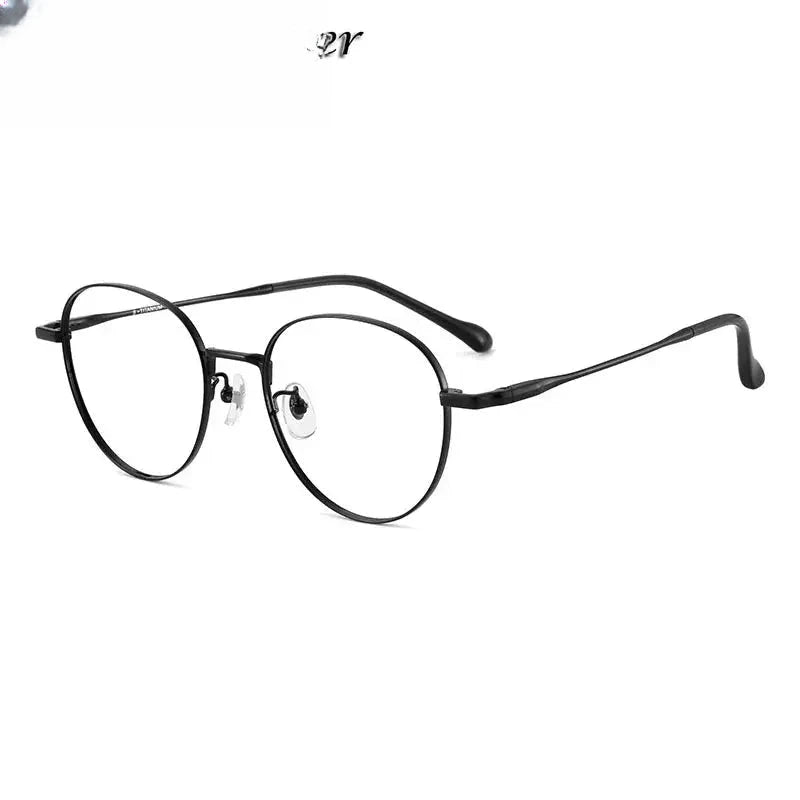 Women's Oval Full Rim Titanium Prescription Glasses 61027 — view 3 | Rx Spectacle