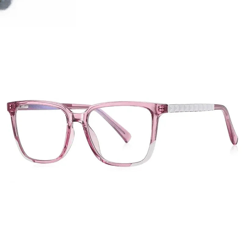 Women's Square Full Rim Plastic Reading Glasses Pfd2135 — view 9 | Rx Spectacle