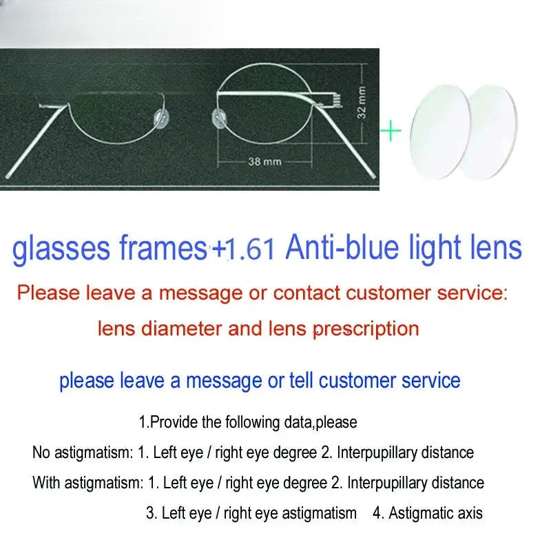 Unisex Oval Full Rim Stainless Steel Prescription Glasses 61423 — view 5 | Rx Spectacle