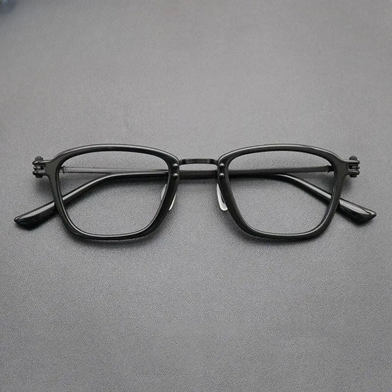 Unisex Square Full Rim Titanium Prescription Glasses Gxyj694 — view 6 | Rx Spectacle
