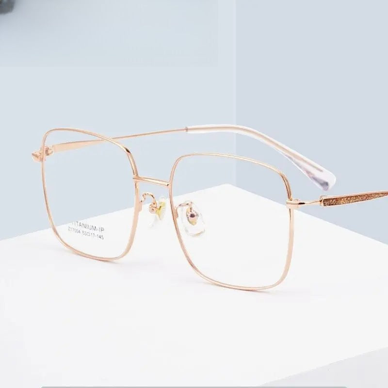 Unisex Square Full Rim Titanium Prescription Glasses 17004 — view 1 | Rx Spectacle