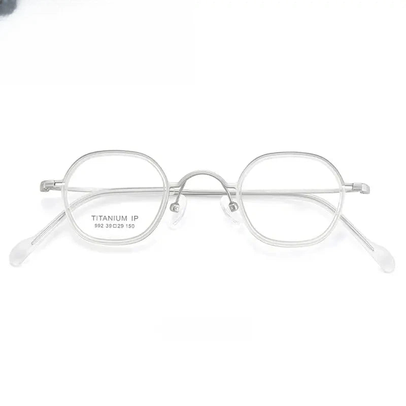 Women's Oval Full Rim Titanium Prescription Glasses 396922 — view 3 | Rx Spectacle