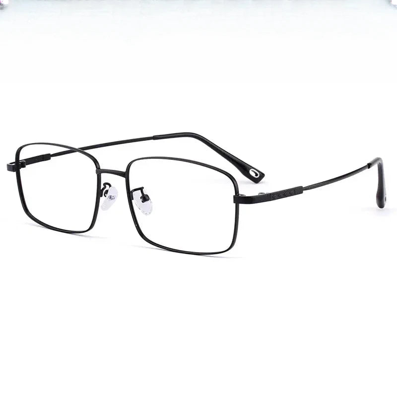 Men's Square Full Rim Titanium Prescription Glasses 040000 — view 1 | Rx Spectacle