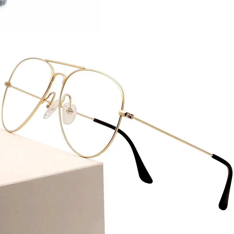 Unisex Oval Full Rim Titanium Double Bridge Prescription Glasses 716050 — view 1 | Rx Spectacle
