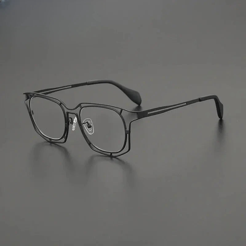 Women's Square Full Rim Titanium Prescription Glasses G85865 — view 8 | Rx Spectacle