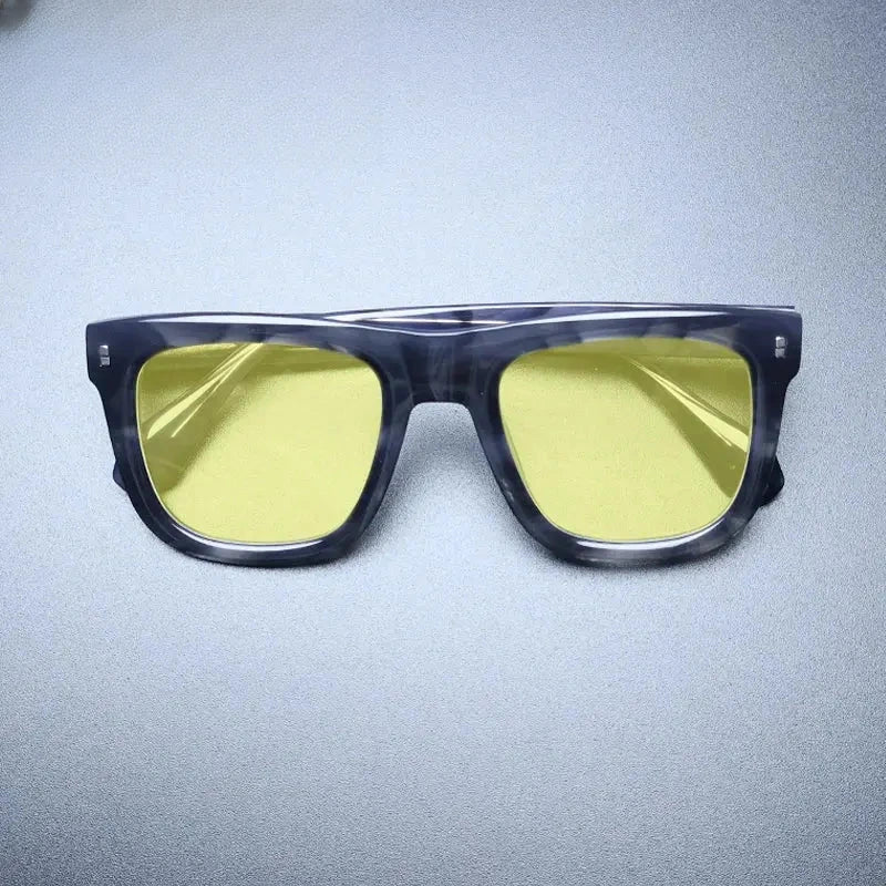 Unisex Square Full Rim Acetate Oversized Prescription Glasses M007 — view 8 | Rx Spectacle