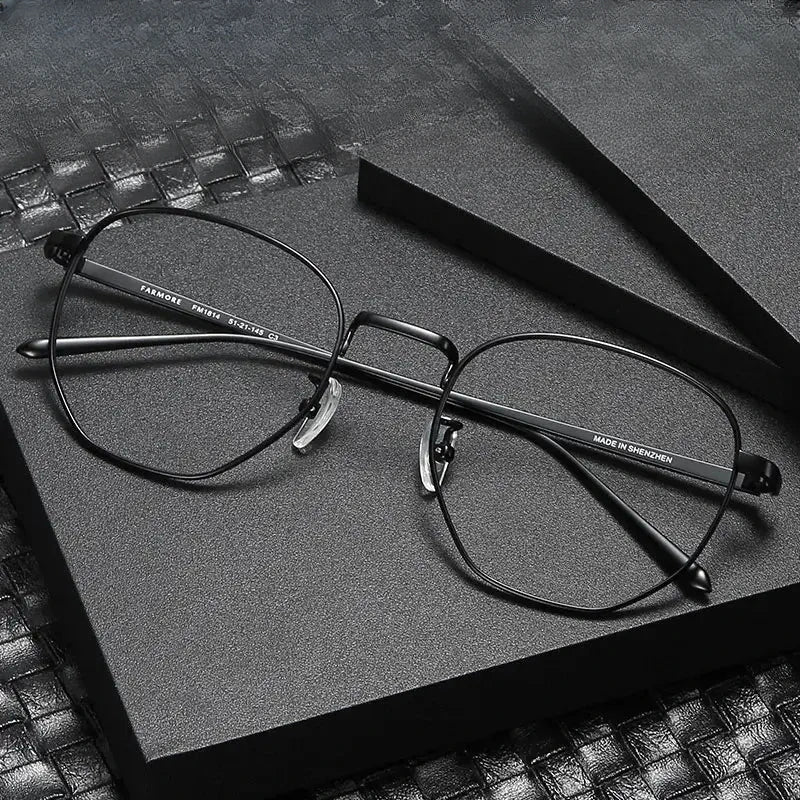 Men's Round Full Rim Alloy Prescription Glasses 1814 — view 1 | Rx Spectacle