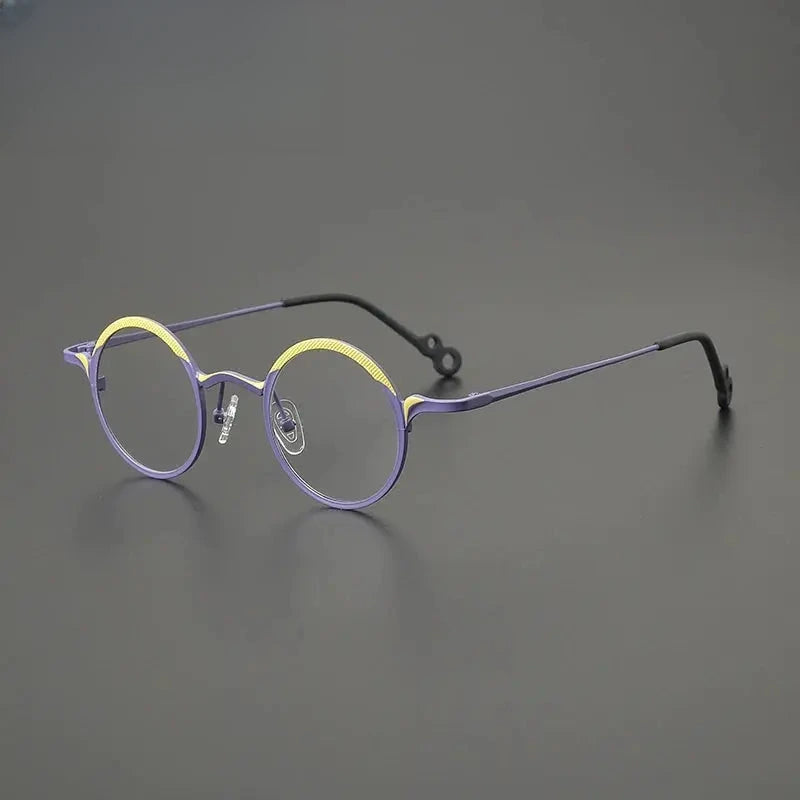 Women's Round Full Rim Titanium Prescription Glasses G85869 — view 6 | Rx Spectacle
