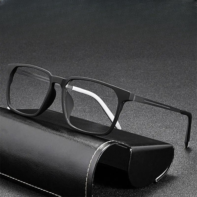 Men's Square Full Rim Titanium Prescription Glasses 1601 — view 1 | Rx Spectacle