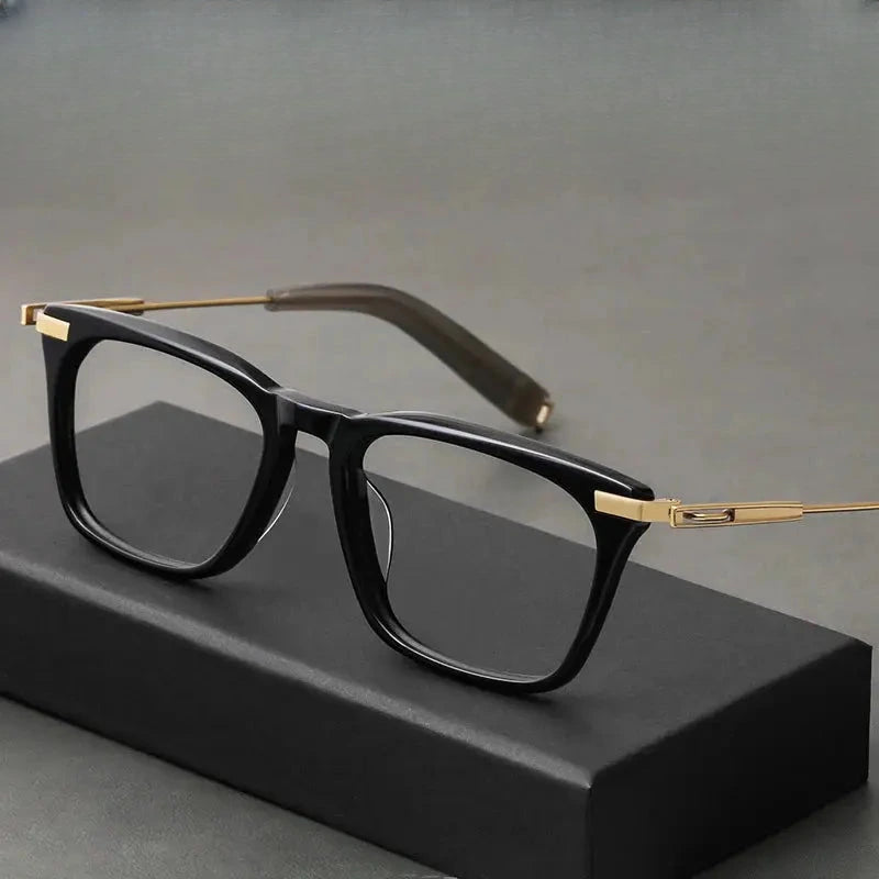 Men's Square Full Rim Titanium Oversized Prescription Glasses 403779 — view 1 | Rx Spectacle