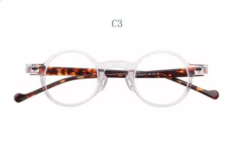 Women's Round Full Rim Acetate Prescription Glasses 13628 — view 10 | Rx Spectacle