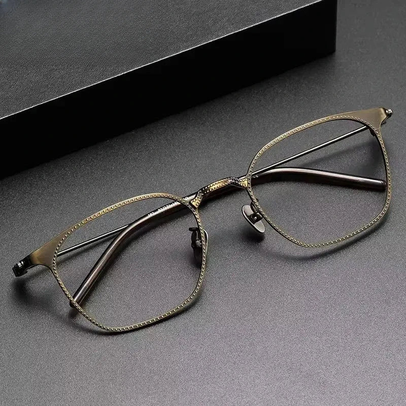 Men's Polygon Full Rim Titanium Prescription Glasses 67162 — view 1 | Rx Spectacle