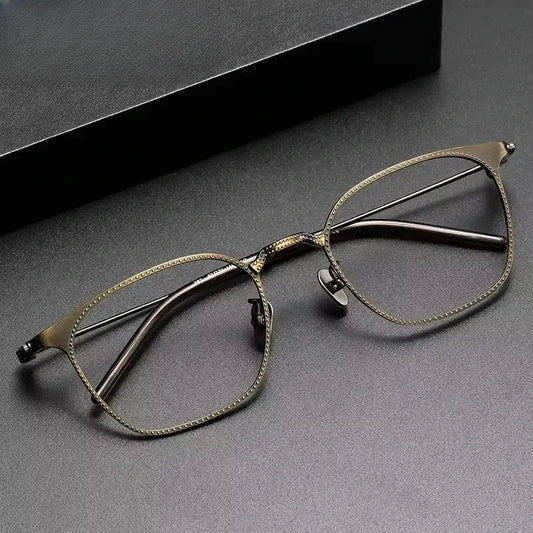 Men's Polygon Full Rim Titanium Prescription Glasses 67162 — view 1 | Rx Spectacle