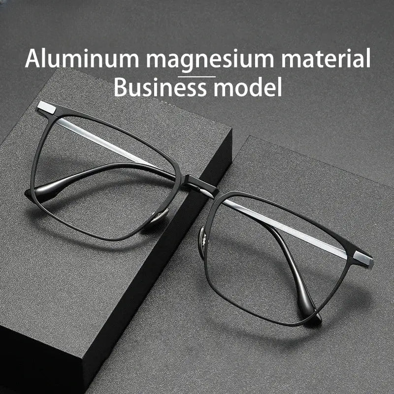 Unisex Square Full Rim Titanium Reading Glasses V2248 — view 1 | Rx Spectacle