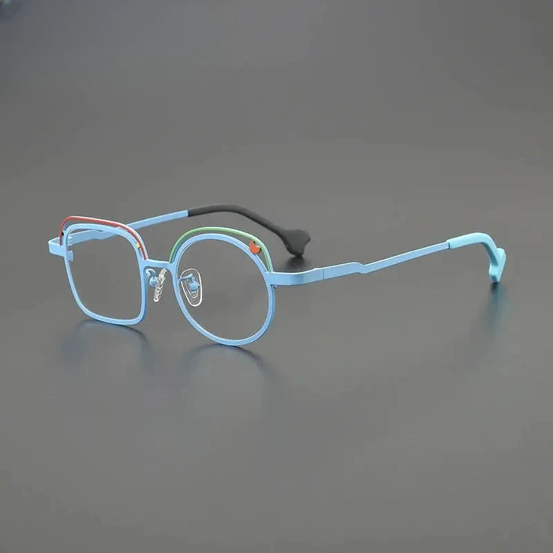 Women's Square Full Rim Titanium Prescription Glasses G85868 — view 3 | Rx Spectacle
