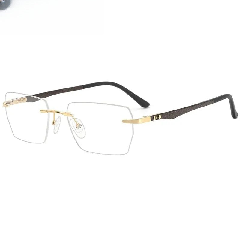 Men's Square Rimless Titanium Prescription Glasses Kr16027 — view 1 | Rx Spectacle