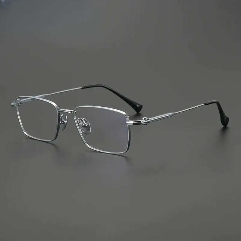 Unisex Square Full Rim Titanium Prescription Glasses Gxyj4007 — view 5 | Rx Spectacle