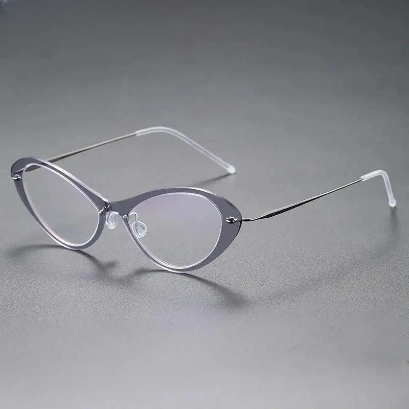 Women's Cat Eye Full Rim Titanium Prescription Glasses 316550 — view 7 | Rx Spectacle