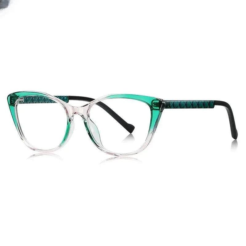 Women's Cat Eye Full Rim Titanium Prescription Glasses 52019 — view 5 | Rx Spectacle