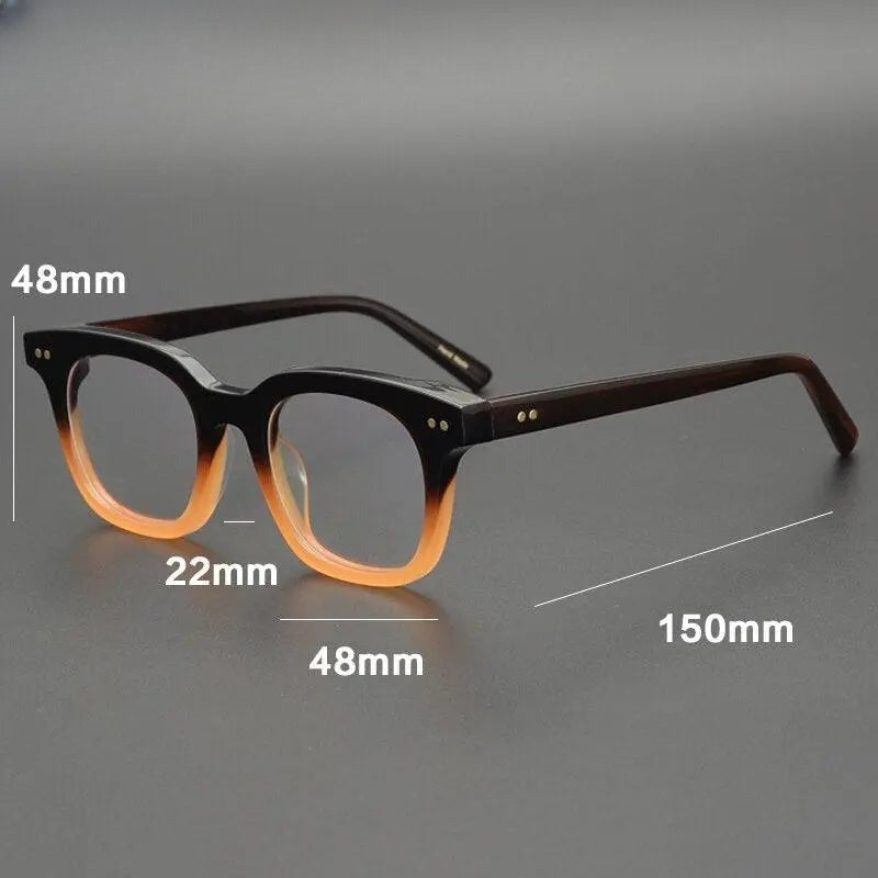 Unisex Square Full Rim Acetate Prescription Glasses Gxyj163 — view 5 | Rx Spectacle