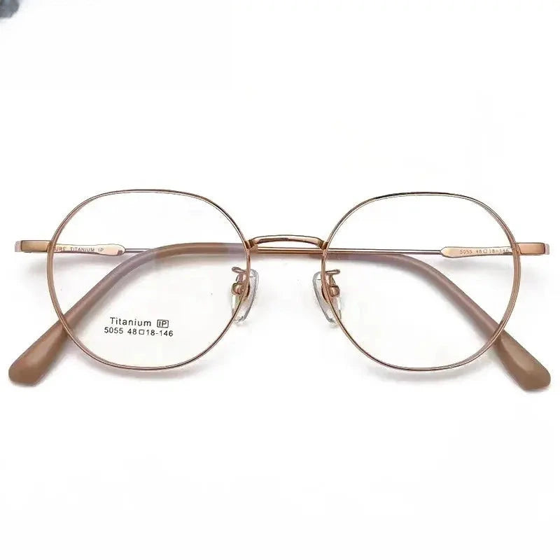 Unisex Oval Full Rim Titanium Prescription Glasses 505576 — view 1 | Rx Spectacle