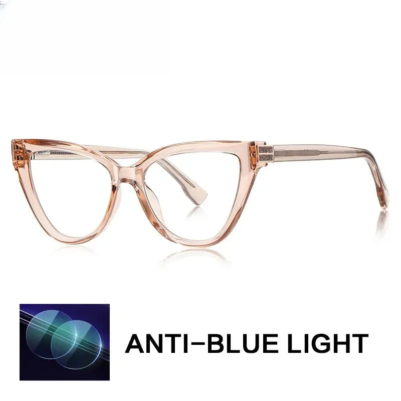 Women's Cat Eye Full Rim Titanium Reading Glasses Gx2279 — view 5 | Rx Spectacle