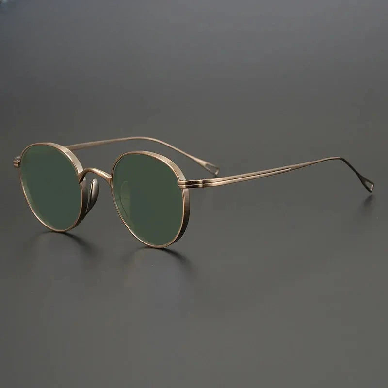 Unisex Oval Full Rim Titanium Prescription Glasses 131524 — view 4 | Rx Spectacle